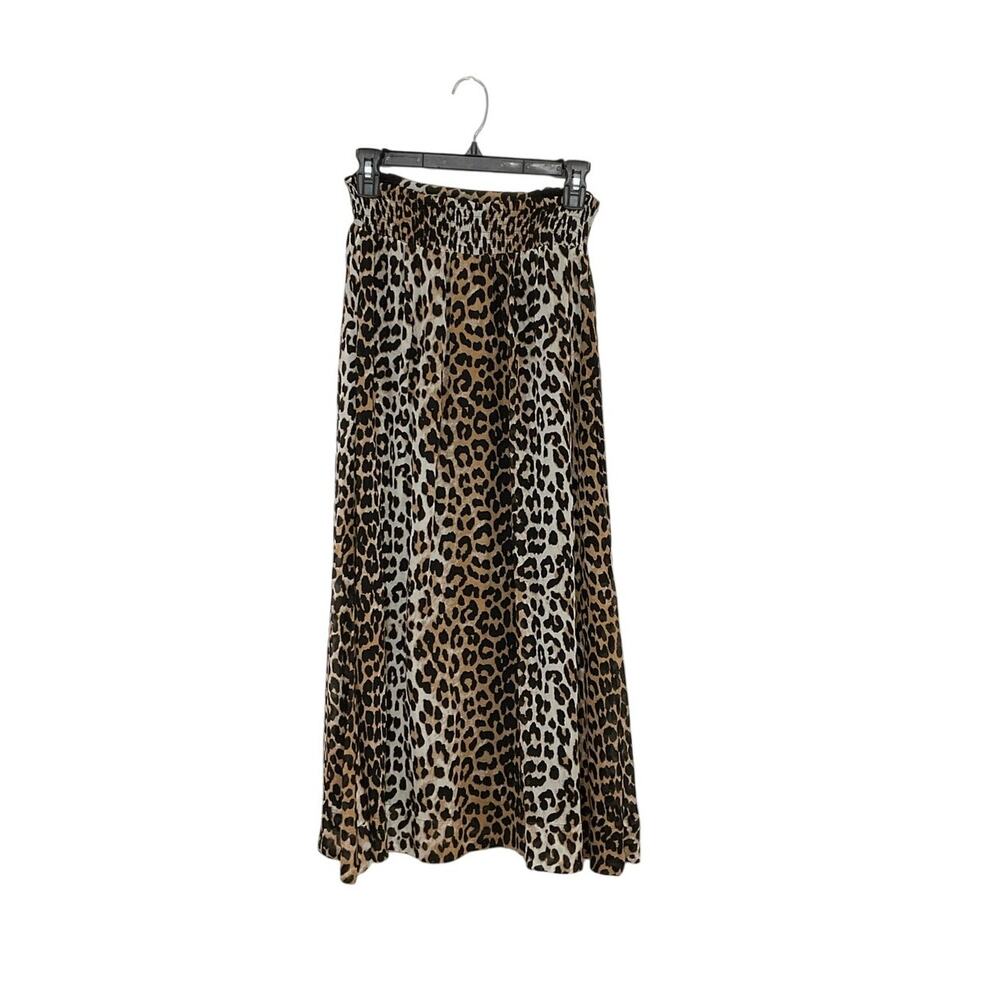 Ganni Leopard Print High Rise Midi Skirt Size EU 38 Small - Picture 2 of 7
